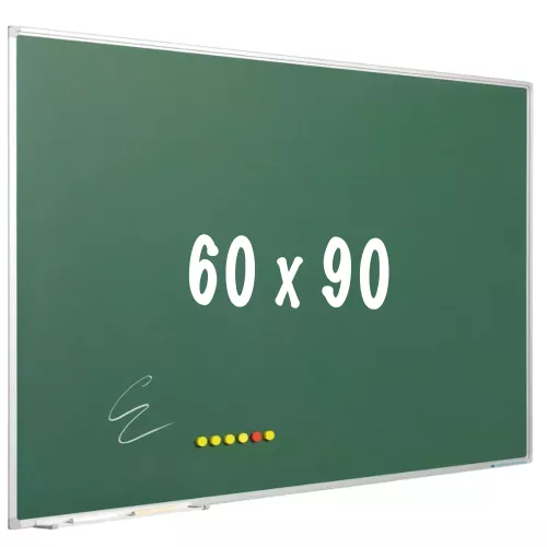 Chalkboard PRO Enrique - Magnetic - Schoolboard - Easy assembly - Enamel steel - Green - 90x60cm
