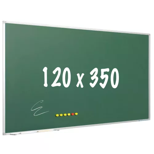 Chalkboard PRO Rios - Magnetic - Schoolboard - Easy assembly - Enamel steel - Green - 120x350cm