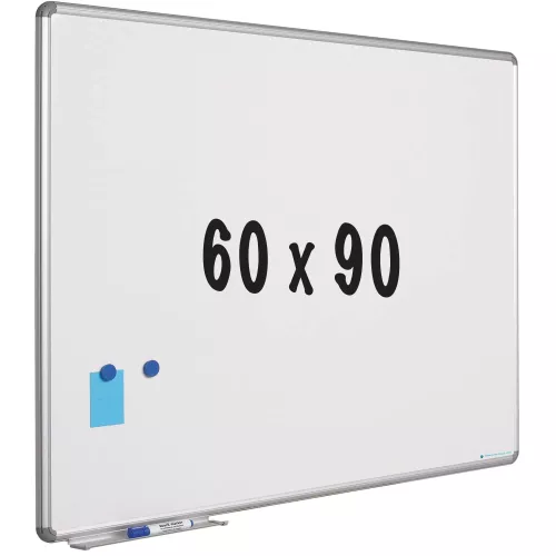 Whiteboard Perkins - Enamel steel - White - Magnetic -60x90cm