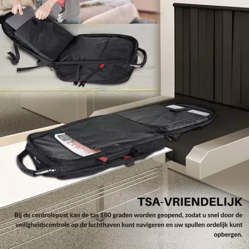 merkloos Large Laptop Backpack 17 Inch - Waterproof - Anti-Theft - Black (8721085172100)